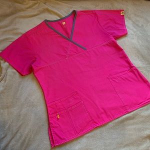 WonderWink Hot Pink Scrub Top